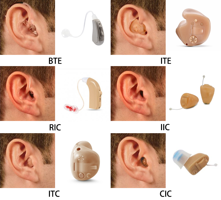types of air conduction hearing aids